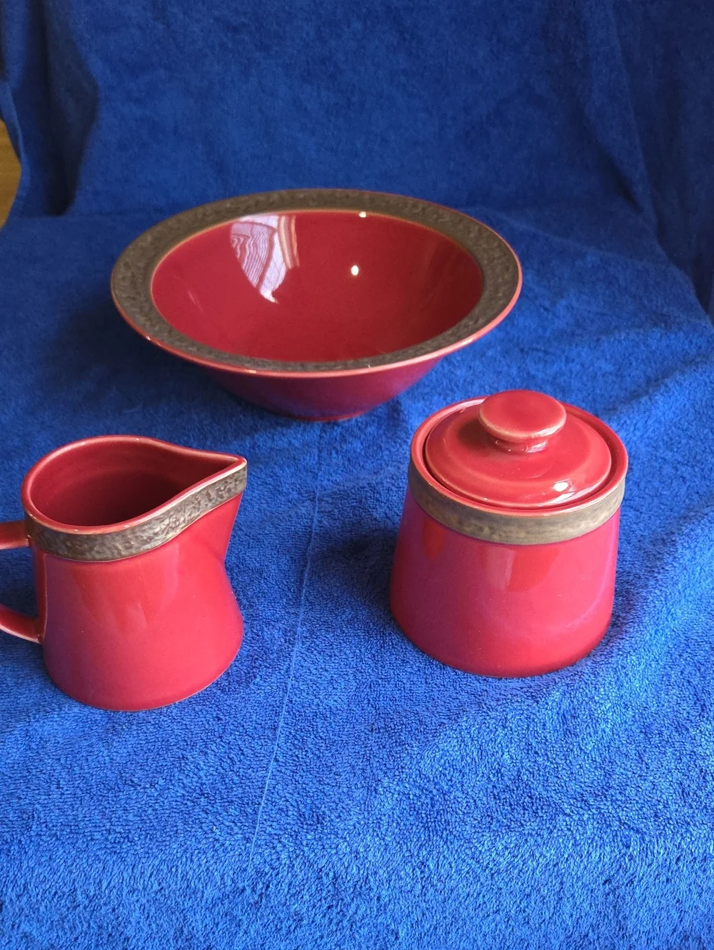 Sango Rustic Cramberry Stoneware